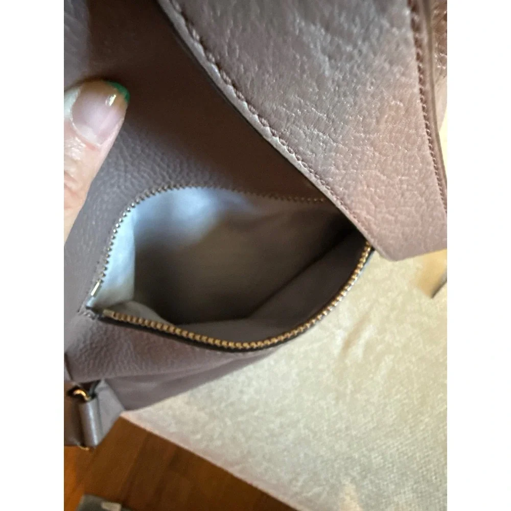Rebecca Minkoff Julian Backpack Taupe Pebbled Leather Gold Hardware Dust Bag
